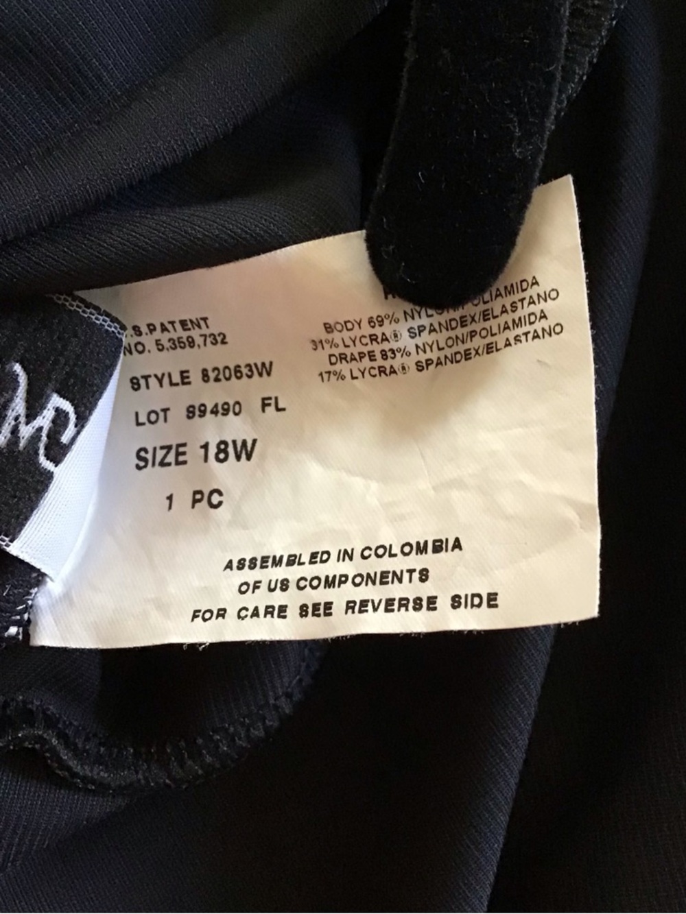 Miraclesuit Black One-Piece Swimsuit with Draped Front - Picture 5 of 5